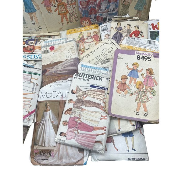 Vintage Mixed Lot Simplicity McCalls Ragedy Ann Misc Kids Wedding Used Patterns - Picture 11 of 16